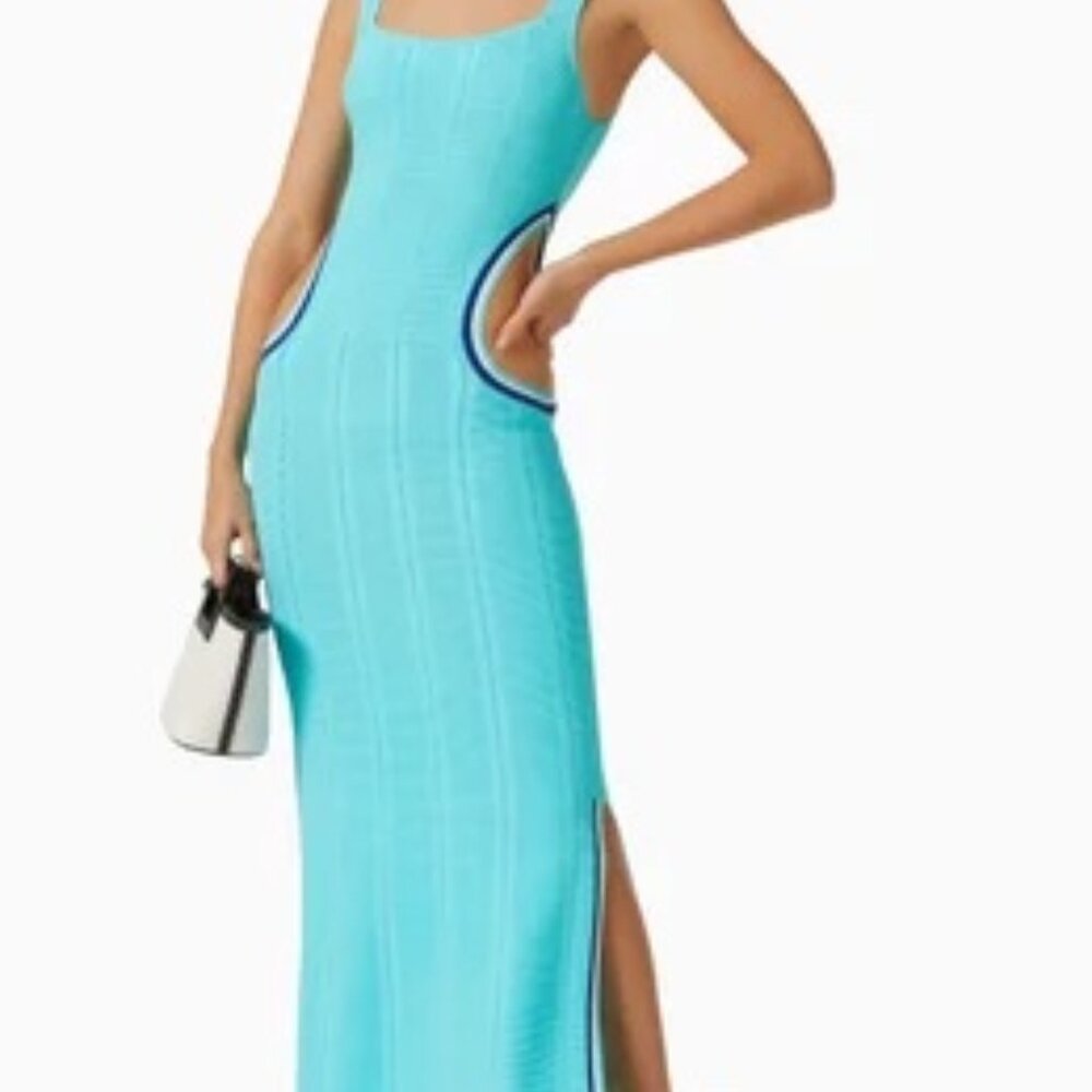 Solid & Striped Maxi cut-out dress size small turquoise color